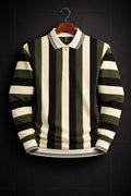 Old Money Striped Quarter Zip Shirt – Premium China Fabric /FREE Delivery