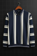 Men’s Premium Striped Half-Zip | Soft Cotri Fabric